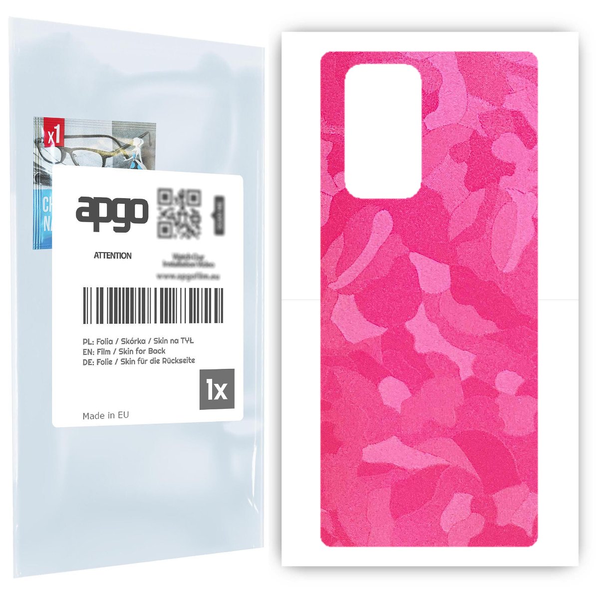 Folia naklejka skórka strukturalna na TYŁ do LG Wing 5G -  Moro | Camo Różowy - apgo SKINS