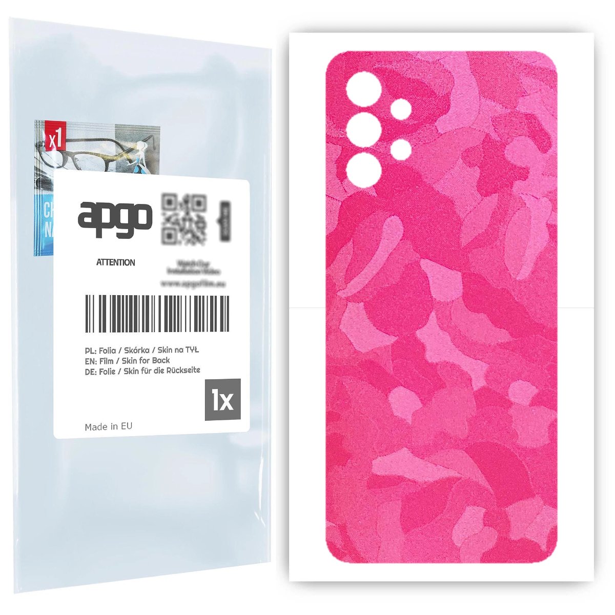 Folia naklejka skórka strukturalna na TYŁ do Samsung Galaxy A32 5G -  Moro | Camo Różowy - apgo SKINS