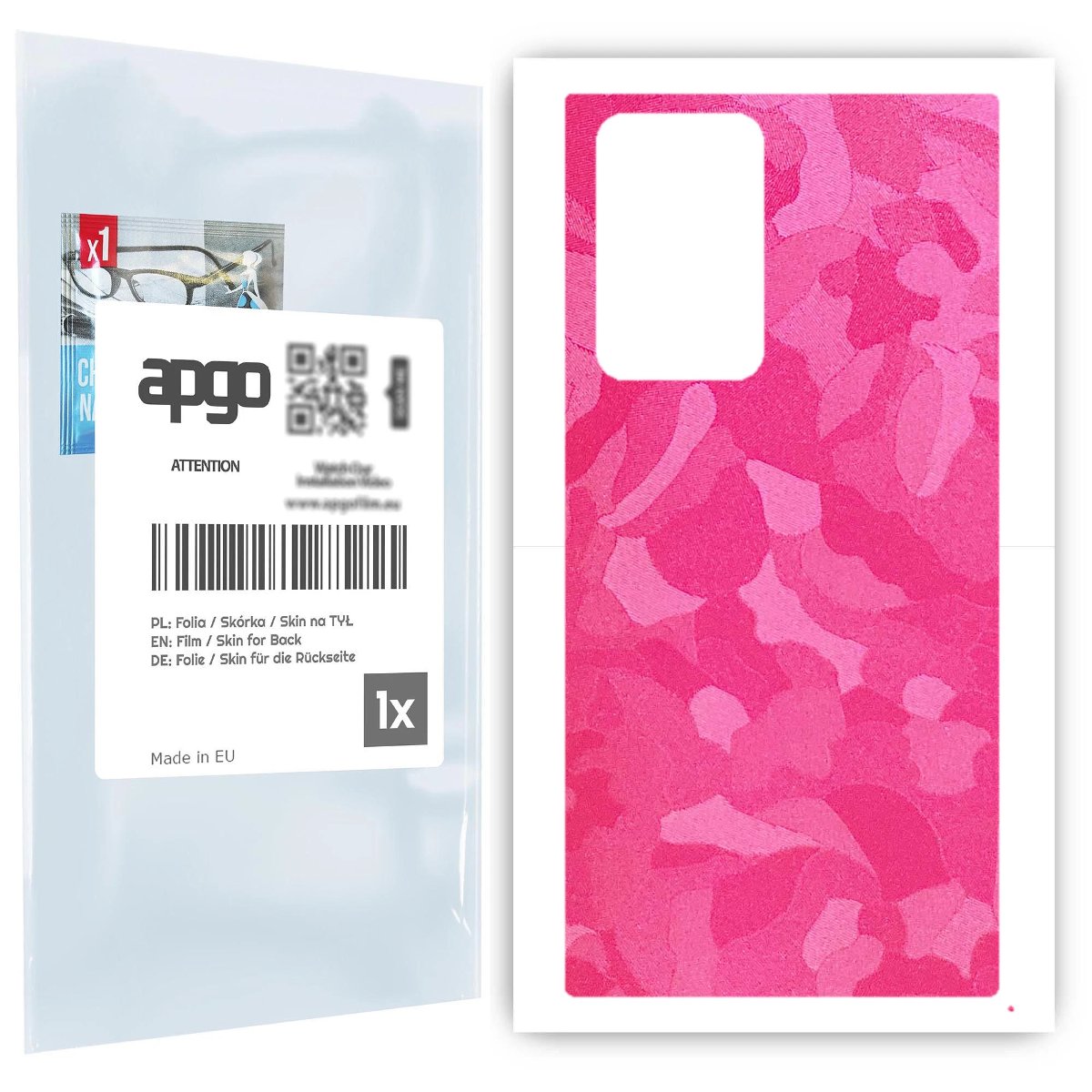 Folia naklejka skórka strukturalna na TYŁ do Samsung Galaxy Note20 Ultra -  Moro | Camo Różowy - apgo SKINS