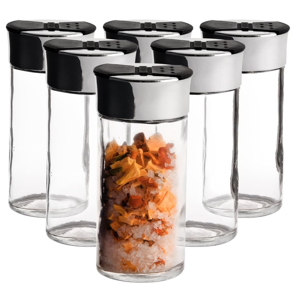 Orion Pojemnik kuchenny na przyprawy do przypraw szklany z otworami 100 ml ml zestaw komplet 6 sztuk