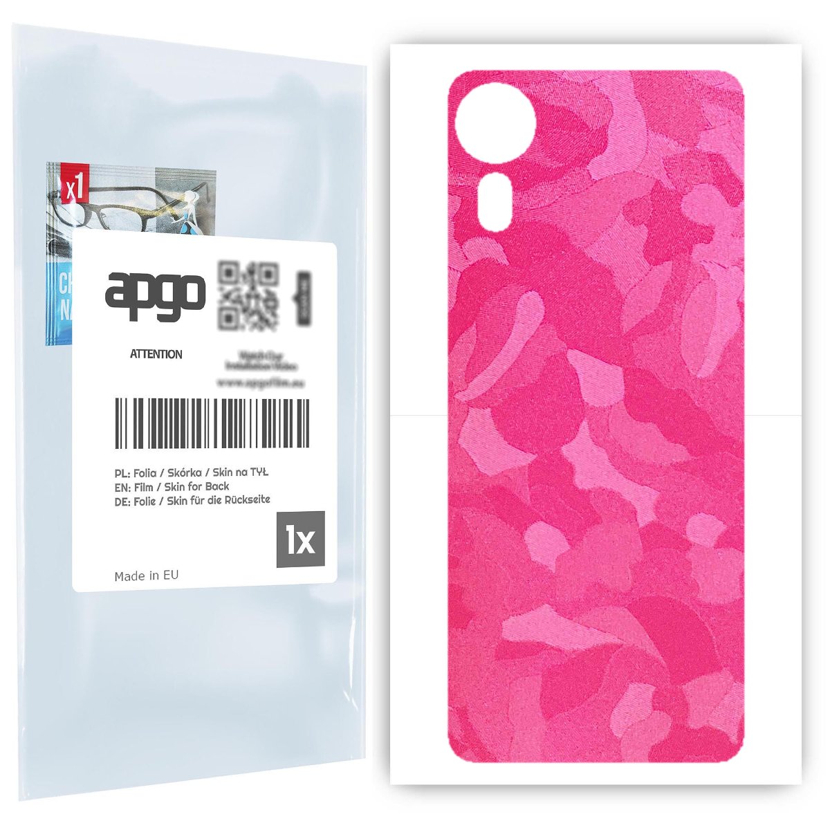 Folia naklejka skórka strukturalna na TYŁ do Samsung Galaxy XCover 5 -  Moro | Camo Różowy - apgo SKINS