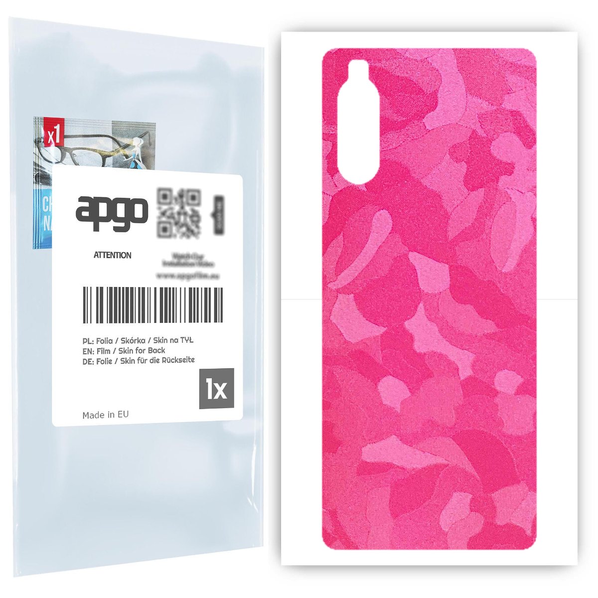 Folia naklejka skórka strukturalna na TYŁ do Sony Xperia 10 III -  Moro | Camo Różowy - apgo SKINS