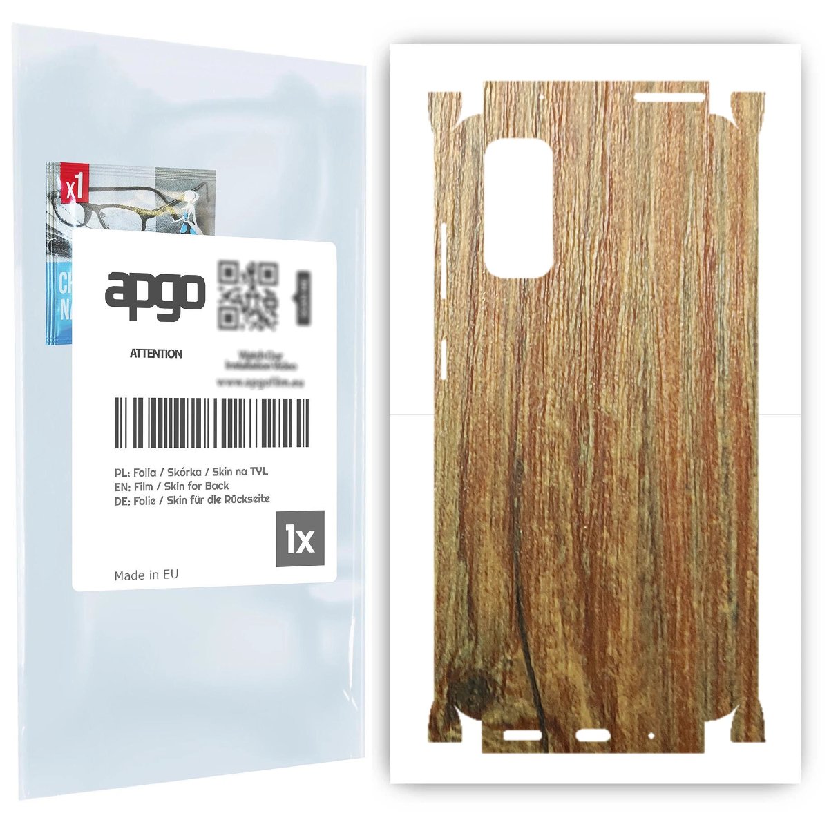 Folia naklejka skórka strukturalna na TYŁ+BOKI do Samsung Galaxy S20 5G UW -  Drewno Sosna Antyczna - apgo SKINS