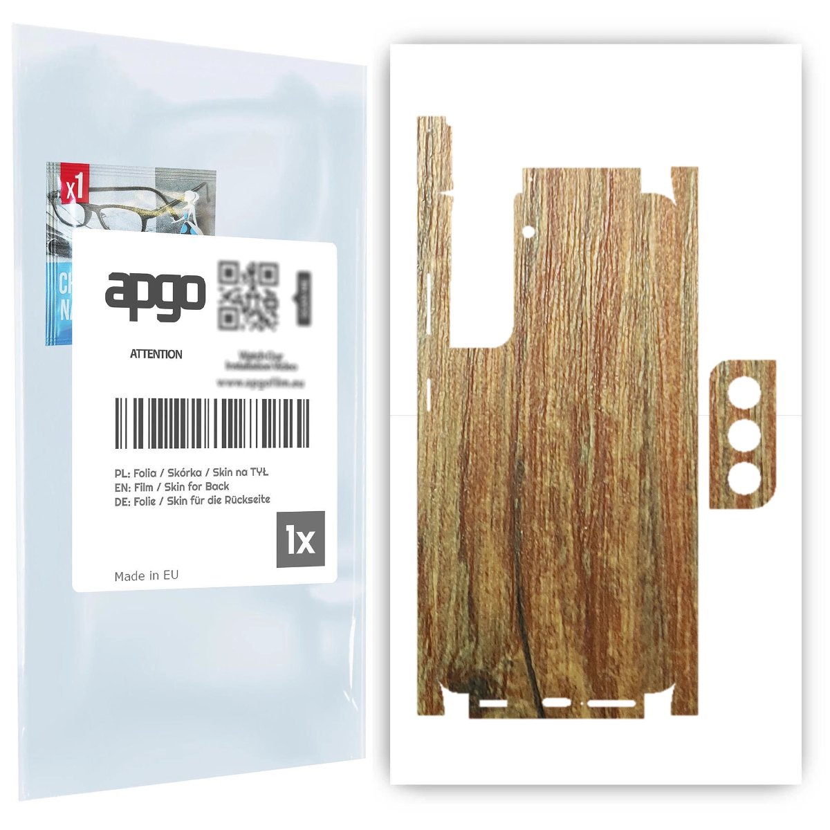 Folia naklejka skórka strukturalna na TYŁ+BOKI do Samsung Galaxy S21 5G -  Drewno Sosna Antyczna - apgo SKINS