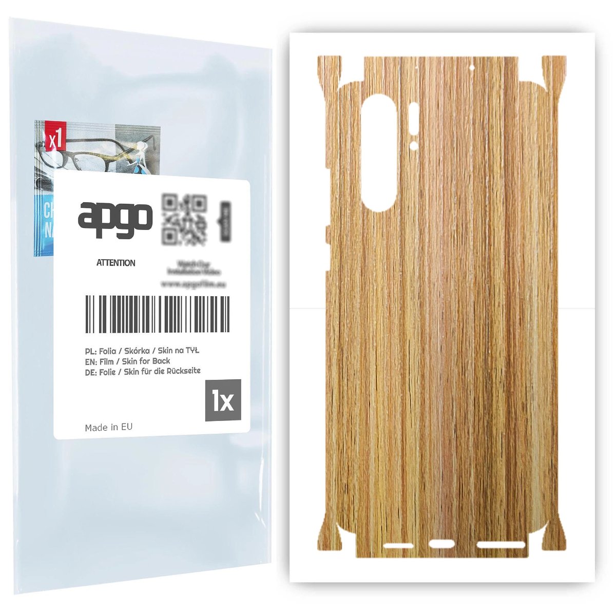 Folia naklejka skórka strukturalna na TYŁ+BOKI do Huawei P30 Pro -  Drewno Dąb Miodowy - apgo SKINS