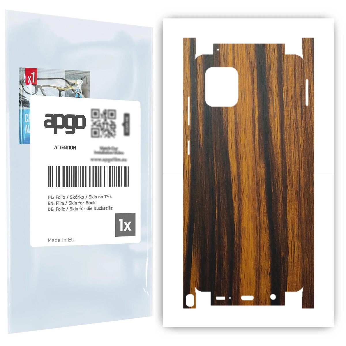 Folia naklejka skórka strukturalna na TYŁ+BOKI do Samsung Galaxy Note 10 Lite -  Drewno Tygrysie - apgo SKINS