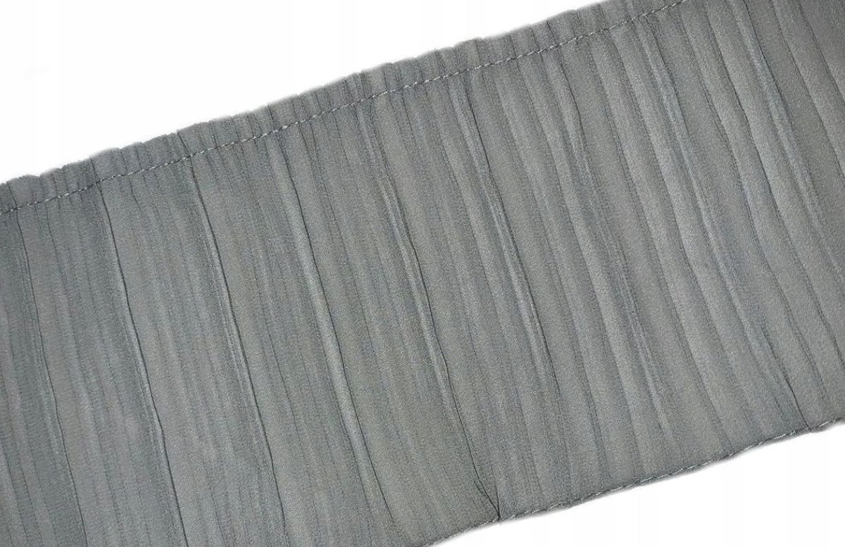 kufer-pasmanteria.pl Taśma elastyczna plisowana żorżeta 12 cm ( 1 mb ) Szara 6A6C-51427_20220331192121