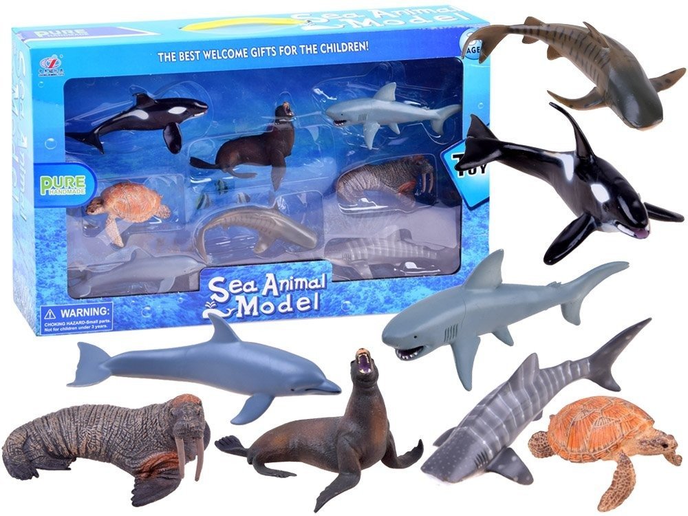 Morskie zwierzątka figurki Rybki - zestaw