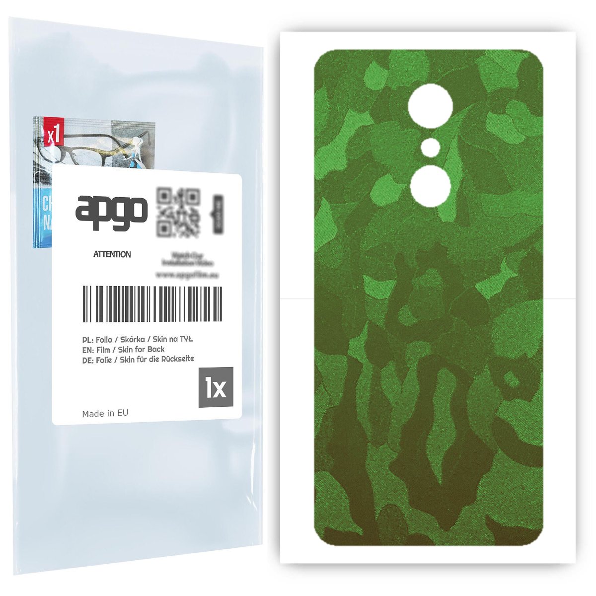 Folia naklejka skórka strukturalna na TYŁ do LG G7 Fit -  Moro | Camo Zielony - apgo SKINS