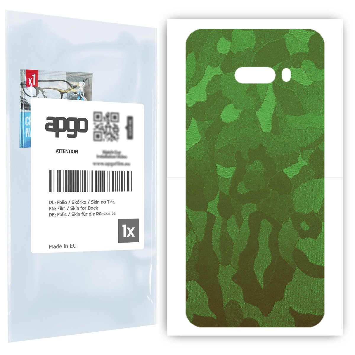 Folia naklejka skórka strukturalna na TYŁ do LG G8X ThinQ -  Moro | Camo Zielony - apgo SKINS