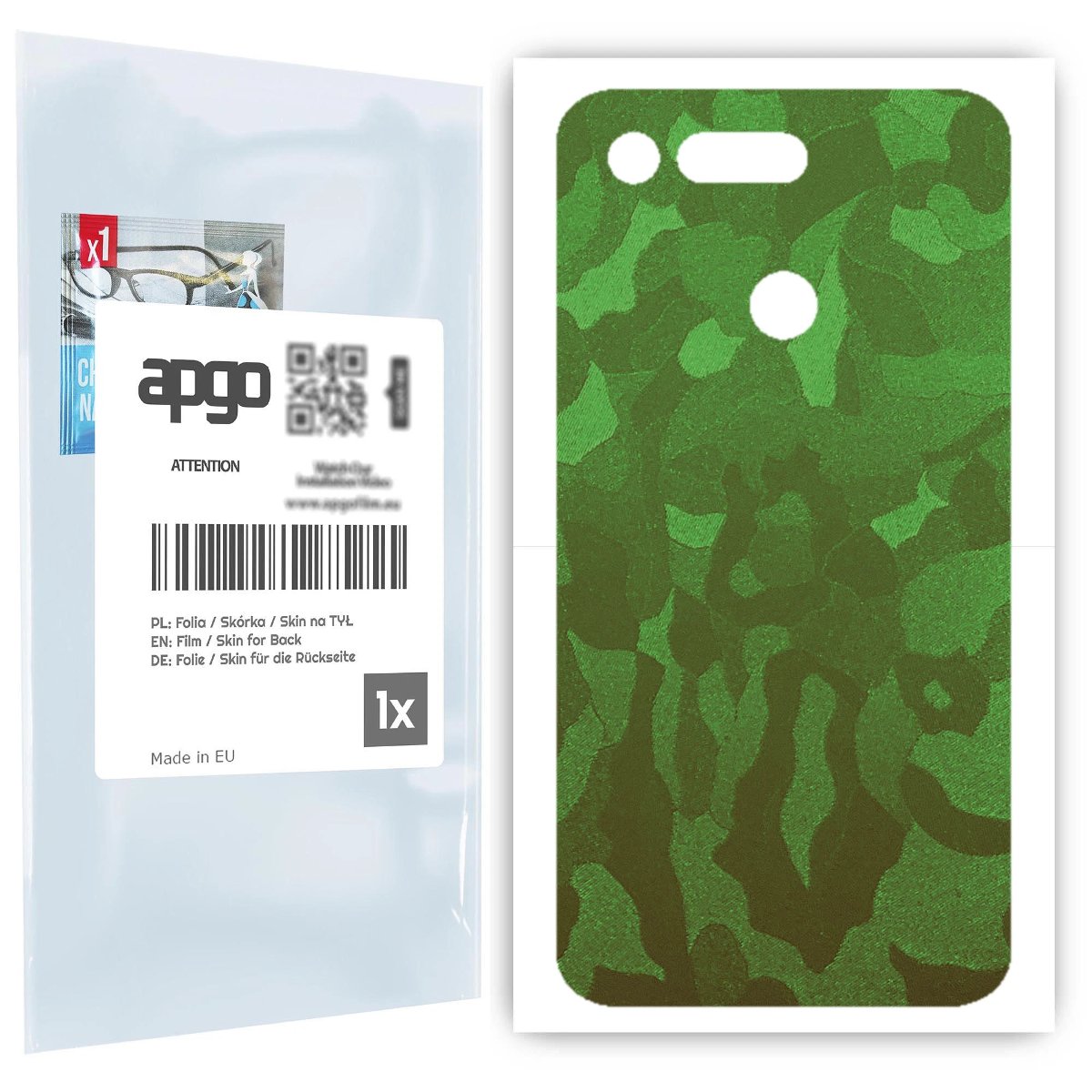 Folia naklejka skórka strukturalna na TYŁ do Honor View 20 Honor V20 -  Moro | Camo Zielony - apgo SKINS