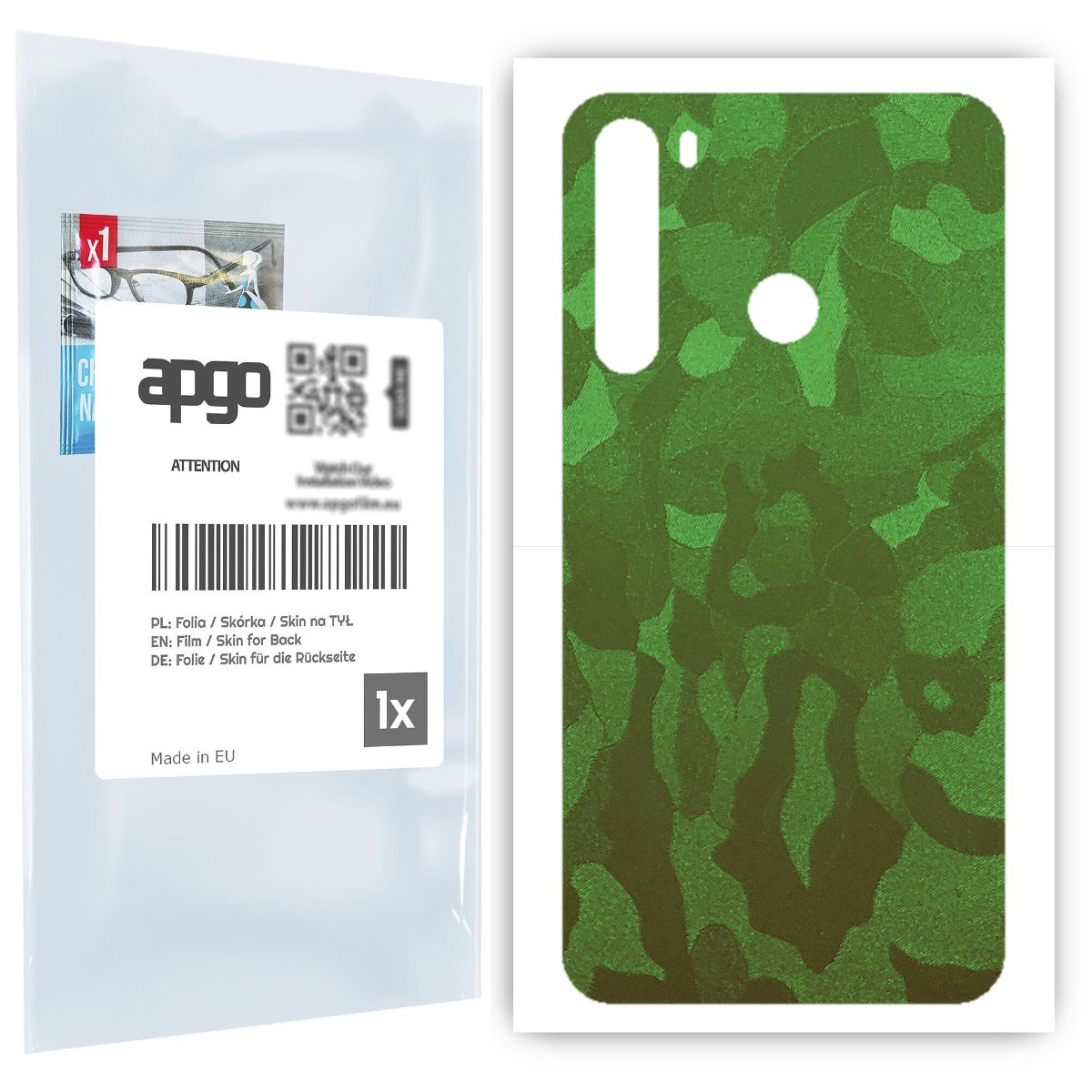 Folia naklejka skórka strukturalna na TYŁ do HTC Desire 20 Pro -  Moro | Camo Zielony - apgo SKINS