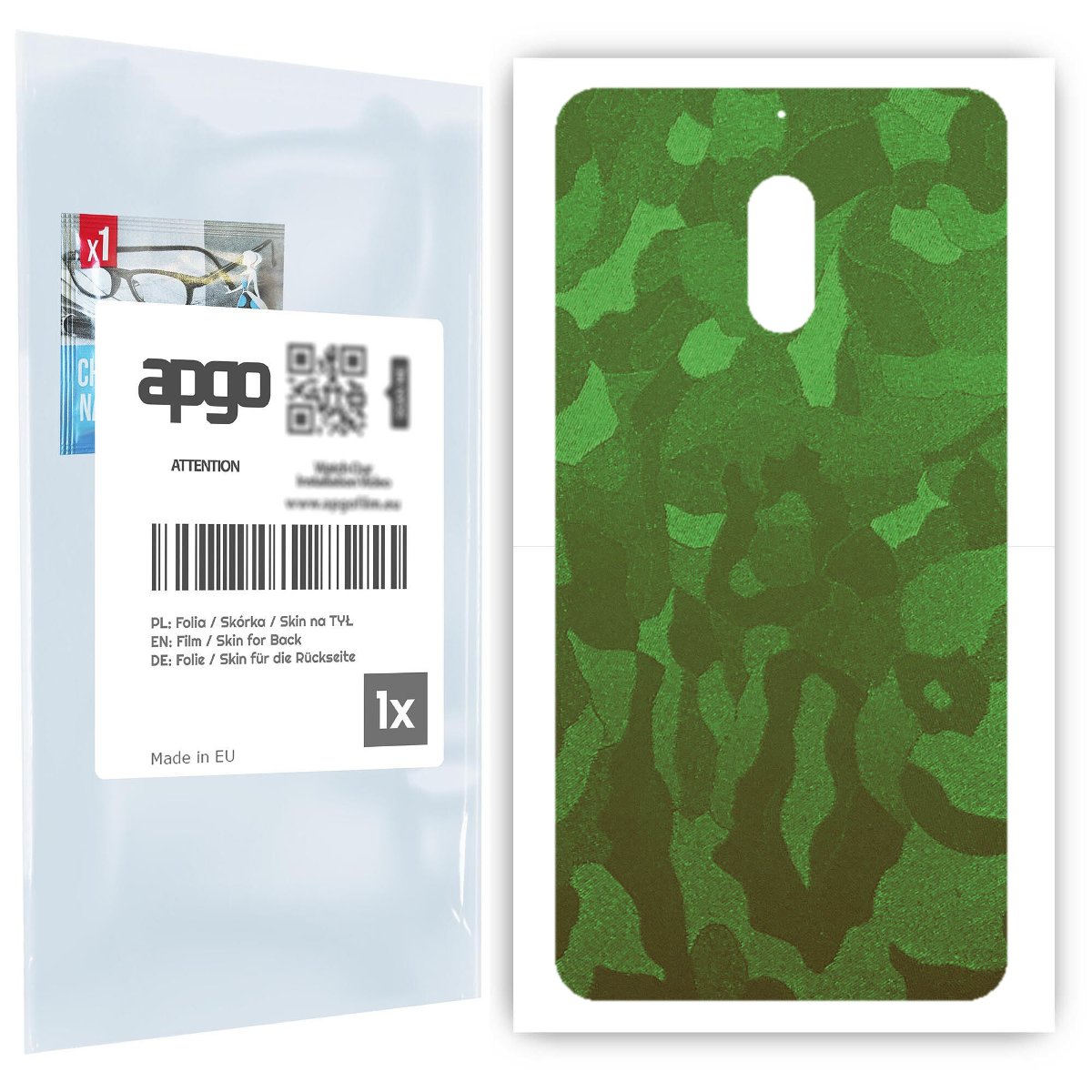 Folia naklejka skórka strukturalna na TYŁ do Nokia 6 -  Moro | Camo Zielony - apgo SKINS
