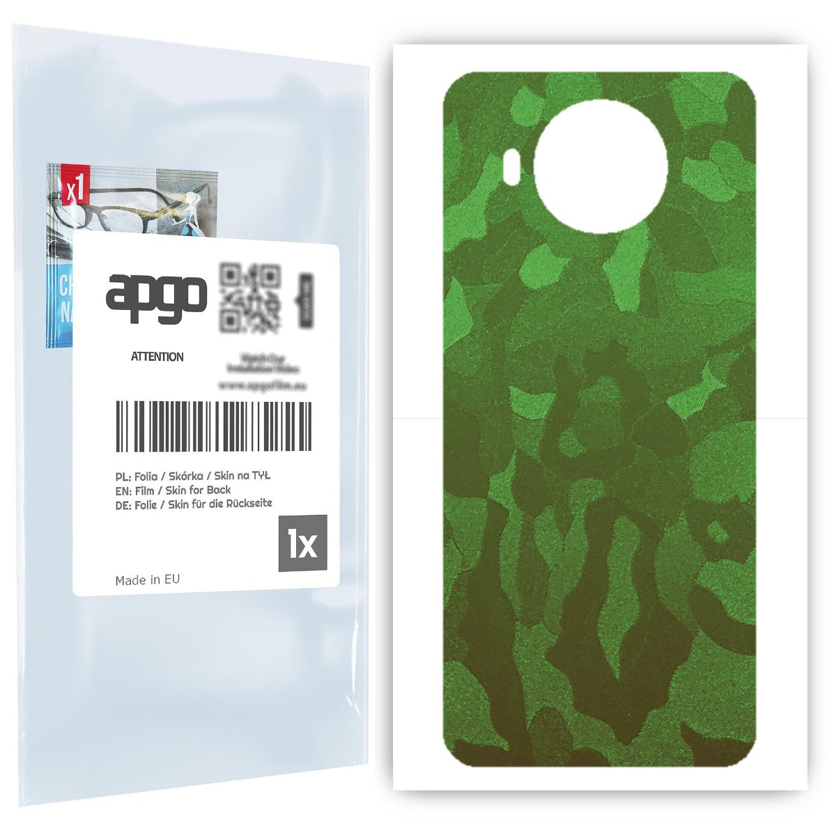 Folia naklejka skórka strukturalna na TYŁ do Nokia 8.3 5G -  Moro | Camo Zielony - apgo SKINS