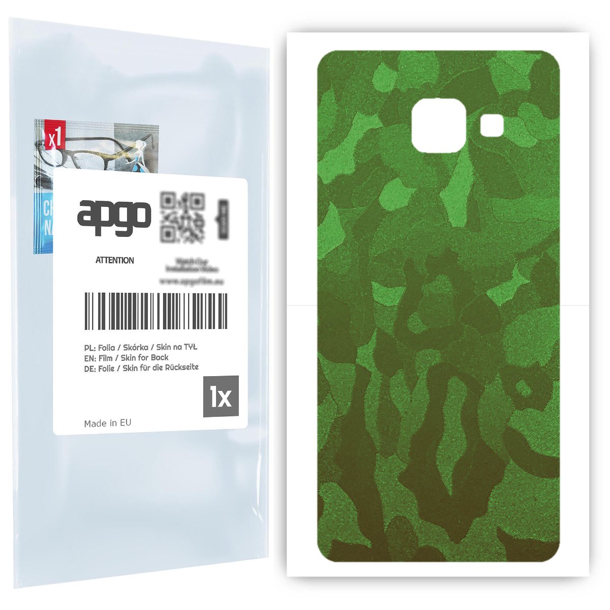 Folia naklejka skórka strukturalna na TYŁ do Samsung Galaxy A3 2016 A310F -  Moro | Camo Zielony - apgo SKINS