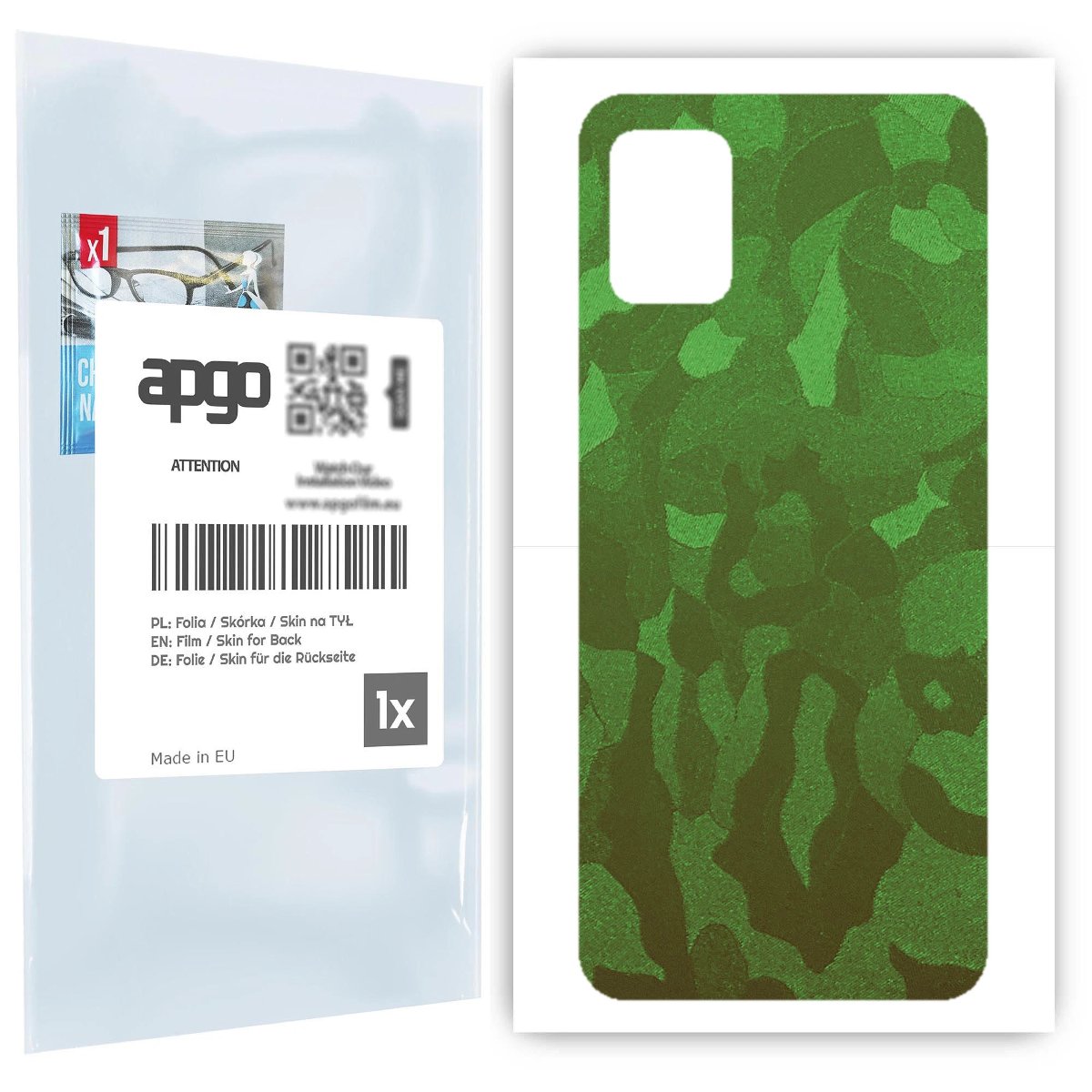 Folia naklejka skórka strukturalna na TYŁ do Samsung Galaxy A31 -  Moro | Camo Zielony - apgo SKINS