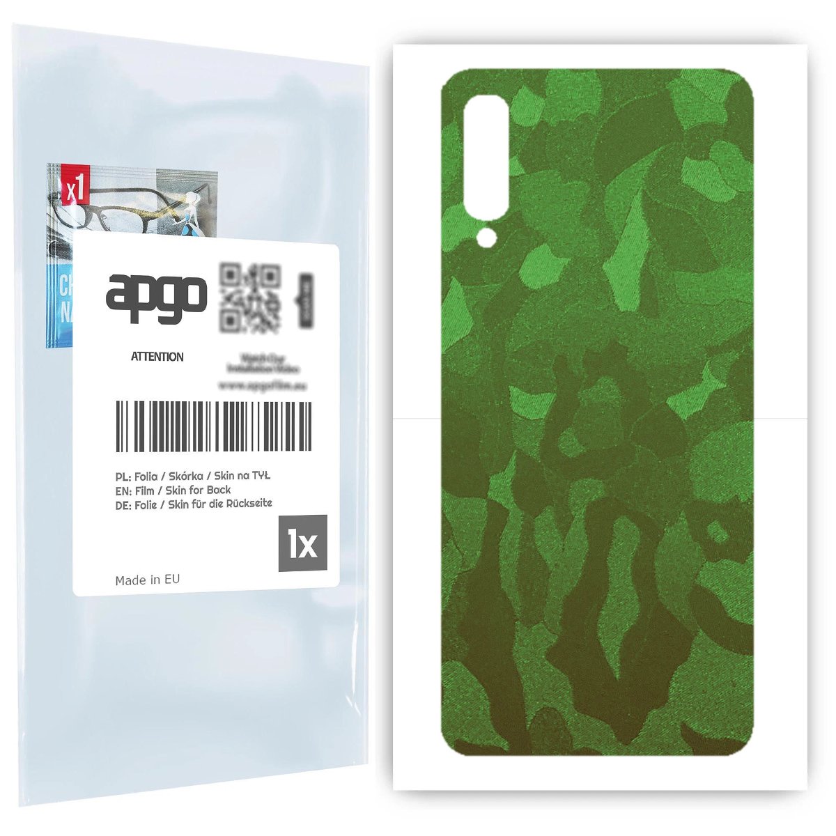 Folia naklejka skórka strukturalna na TYŁ do Samsung Galaxy A50 -  Moro | Camo Zielony - apgo SKINS