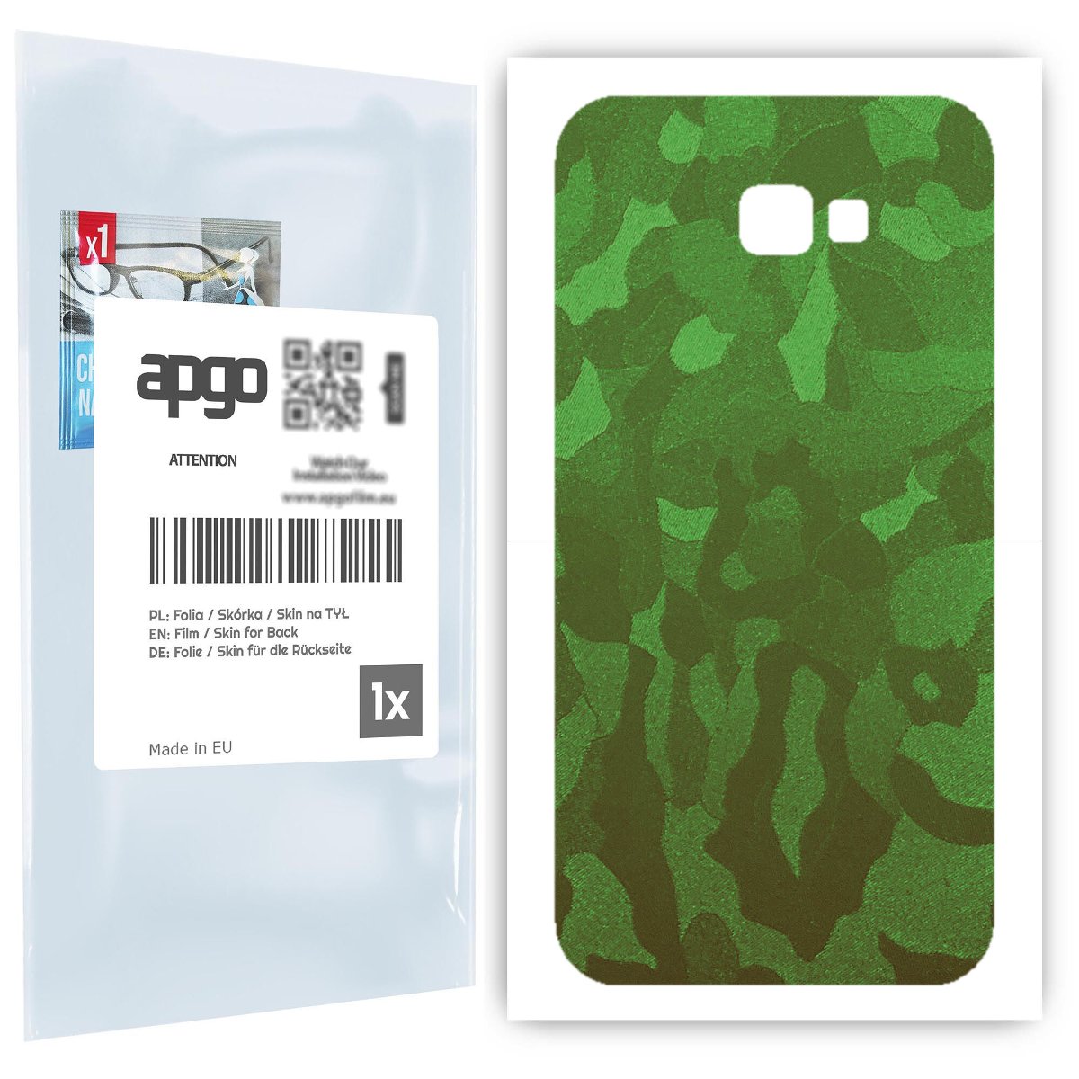 Folia naklejka skórka strukturalna na TYŁ do Samsung Galaxy A7 (2017) -  Moro | Camo Zielony - apgo SKINS