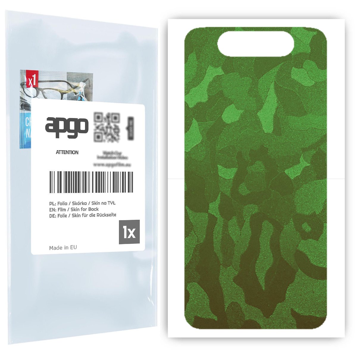 Folia naklejka skórka strukturalna na TYŁ do Samsung Galaxy A80 -  Moro | Camo Zielony - apgo SKINS