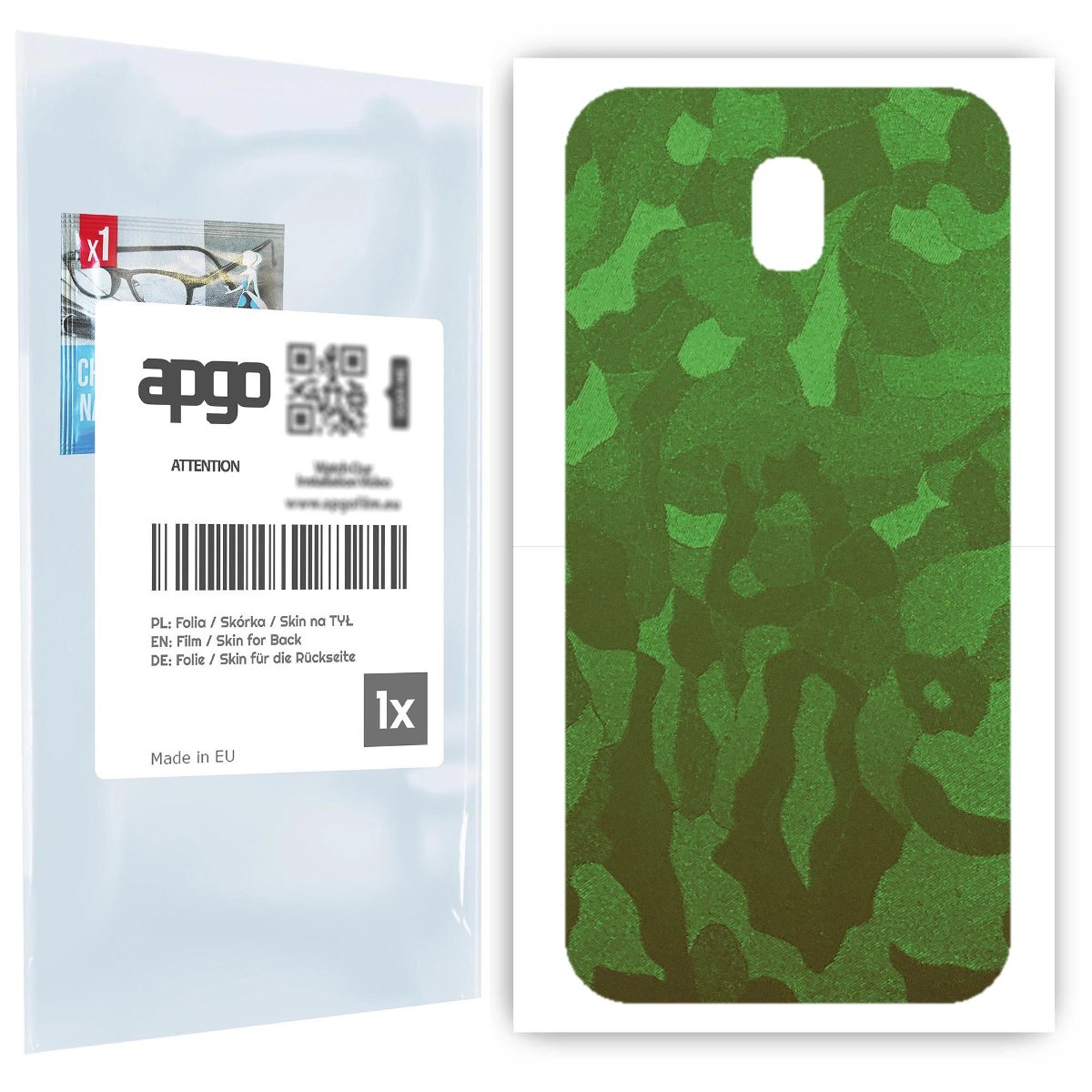 Folia naklejka skórka strukturalna na TYŁ do Samsung Galaxy J5 (2017) -  Moro | Camo Zielony - apgo SKINS