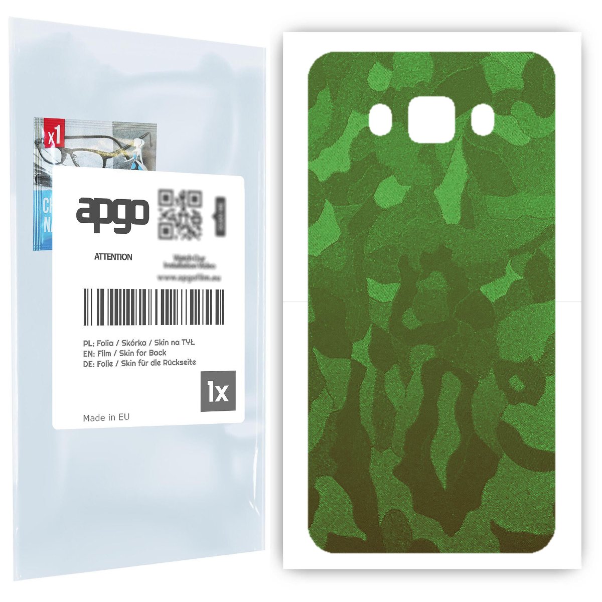 Folia naklejka skórka strukturalna na TYŁ do Samsung Galaxy J7 (2016) -  Moro | Camo Zielony - apgo SKINS
