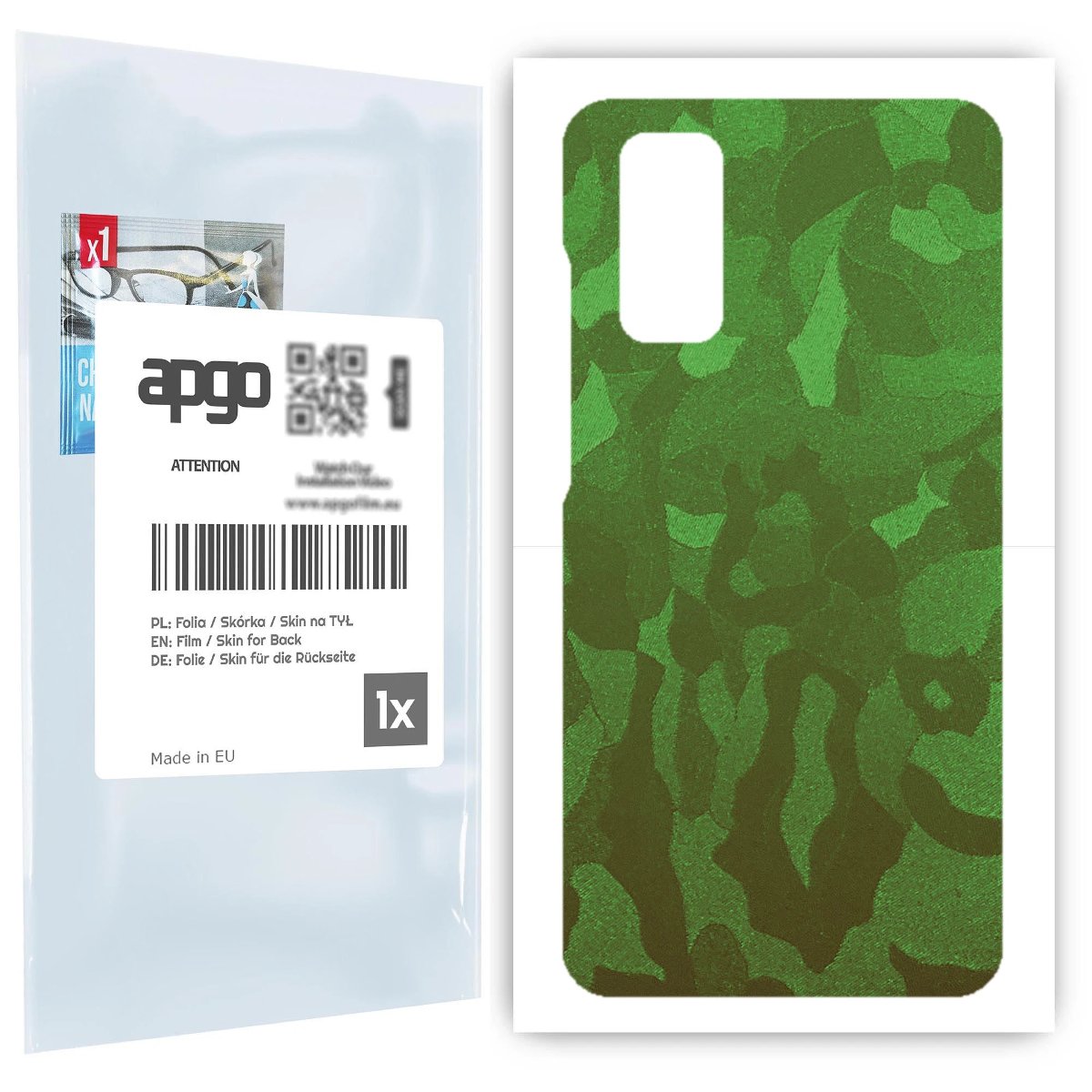 Folia naklejka skórka strukturalna na TYŁ do Samsung Galaxy S20 Ultra 5G -  Moro | Camo Zielony - apgo SKINS