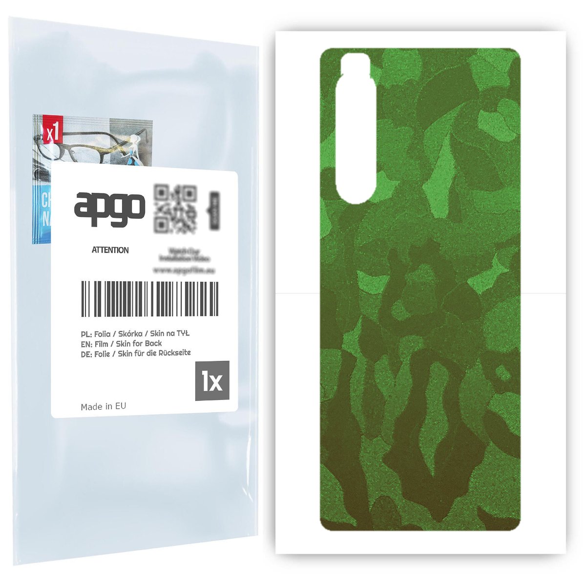 Folia naklejka skórka strukturalna na TYŁ do Sony Xperia 1 II -  Moro | Camo Zielony - apgo SKINS