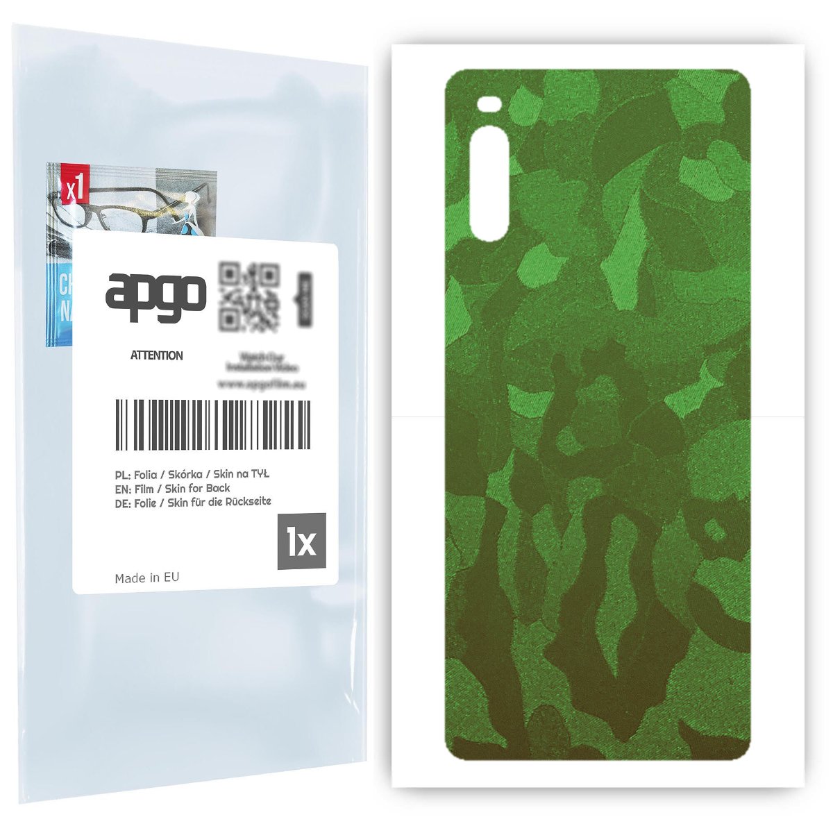 Folia naklejka skórka strukturalna na TYŁ do Sony Xperia L4 -  Moro | Camo Zielony - apgo SKINS