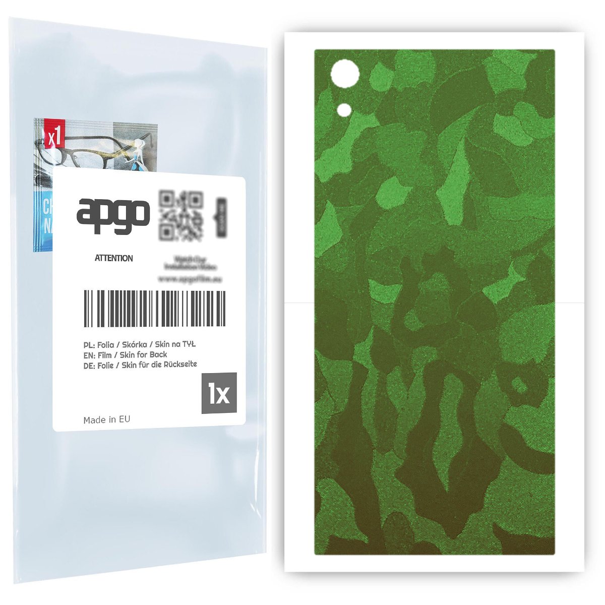 Folia naklejka skórka strukturalna na TYŁ do Sony Xperia XA1 Ultra -  Moro | Camo Zielony - apgo SKINS