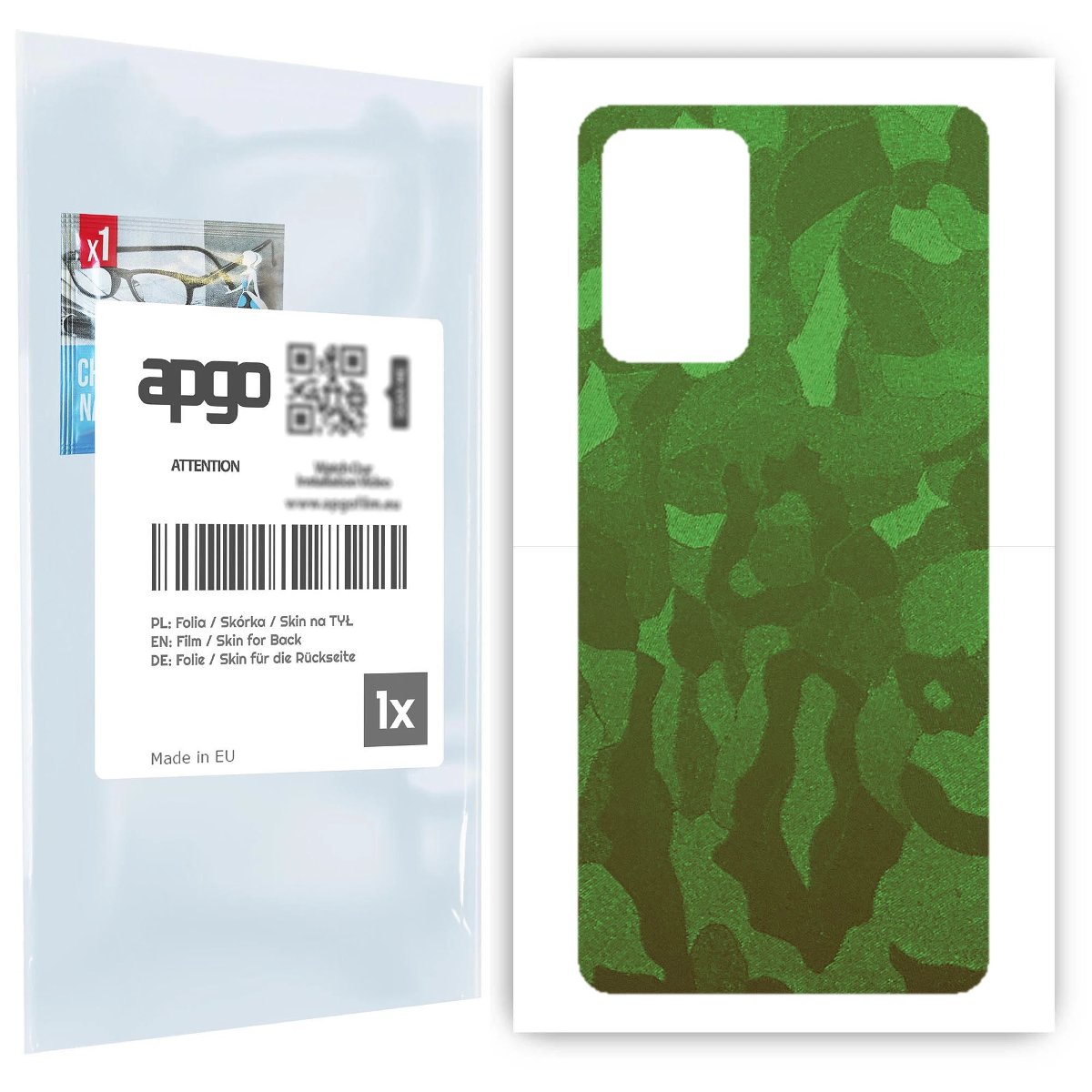 Folia naklejka skórka strukturalna na TYŁ do Samsung Galaxy A72 -  Moro | Camo Zielony - apgo SKINS