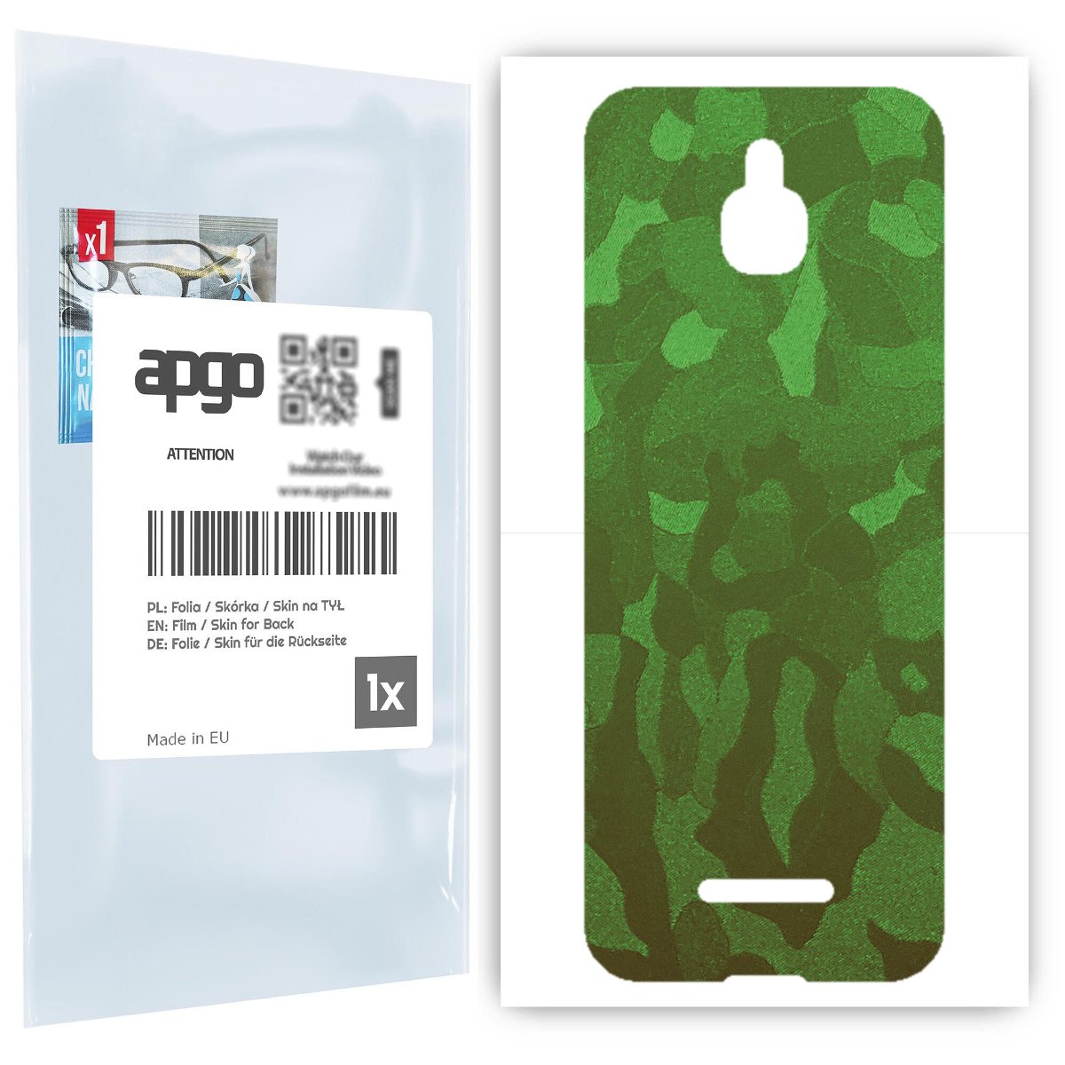 Folia naklejka skórka strukturalna na TYŁ do Nokia 8000 4G -  Moro | Camo Zielony - apgo SKINS