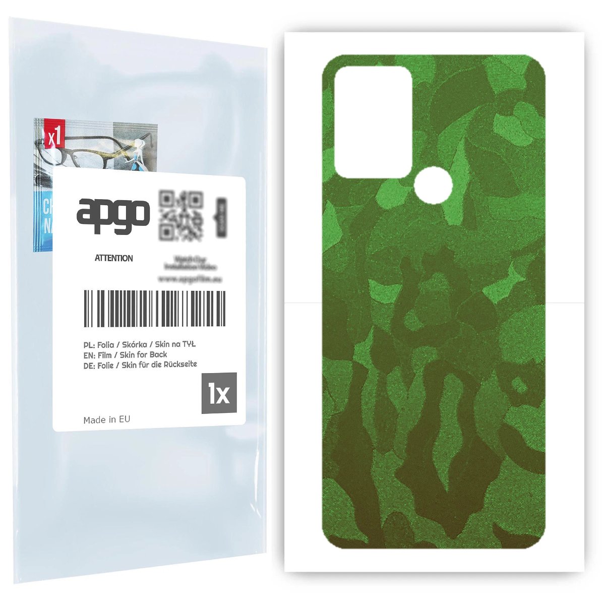 Folia naklejka skórka strukturalna na TYŁ do HTC Desire 20+ -  Moro | Camo Zielony - apgo SKINS