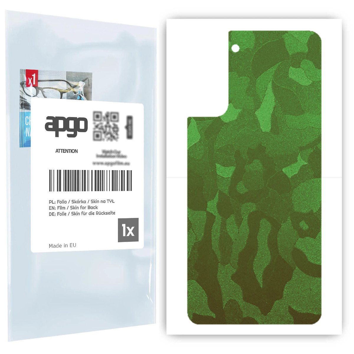 Folia naklejka skórka strukturalna na TYŁ do Samsung Galaxy S21+ 5G -  Moro | Camo Zielony - apgo SKINS