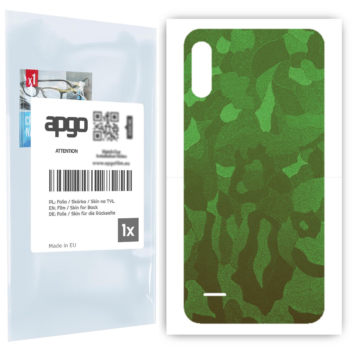 Folia naklejka skórka strukturalna na TYŁ do LG K22 -  Moro | Camo Zielony - apgo SKINS