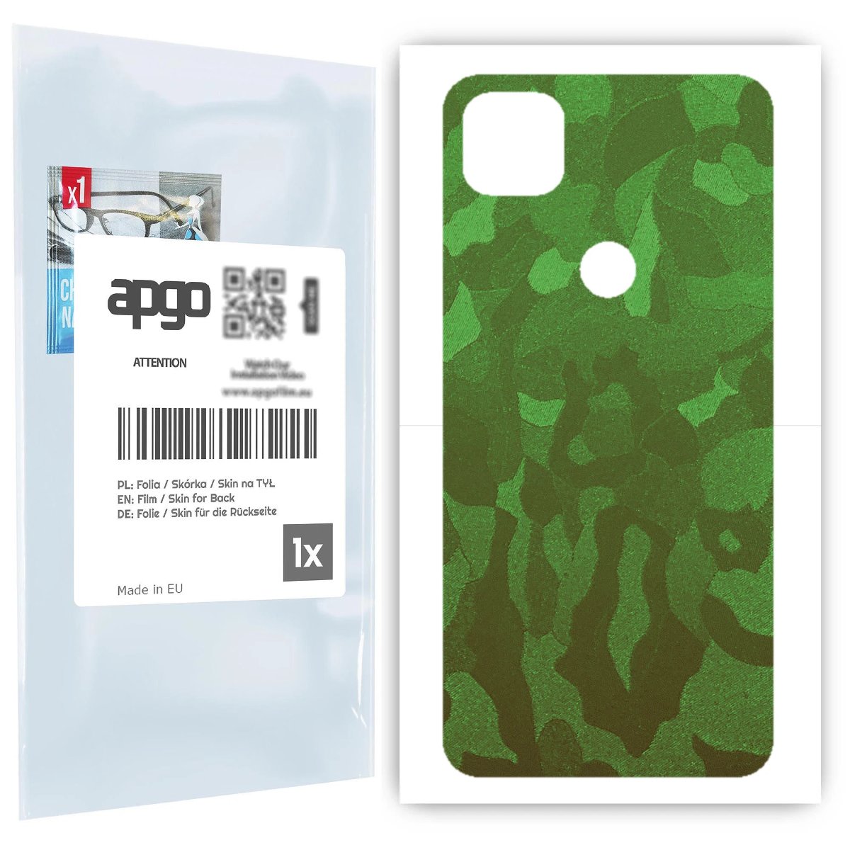 Folia naklejka skórka strukturalna na TYŁ do Google Pixel 4a -  Moro | Camo Zielony - apgo SKINS