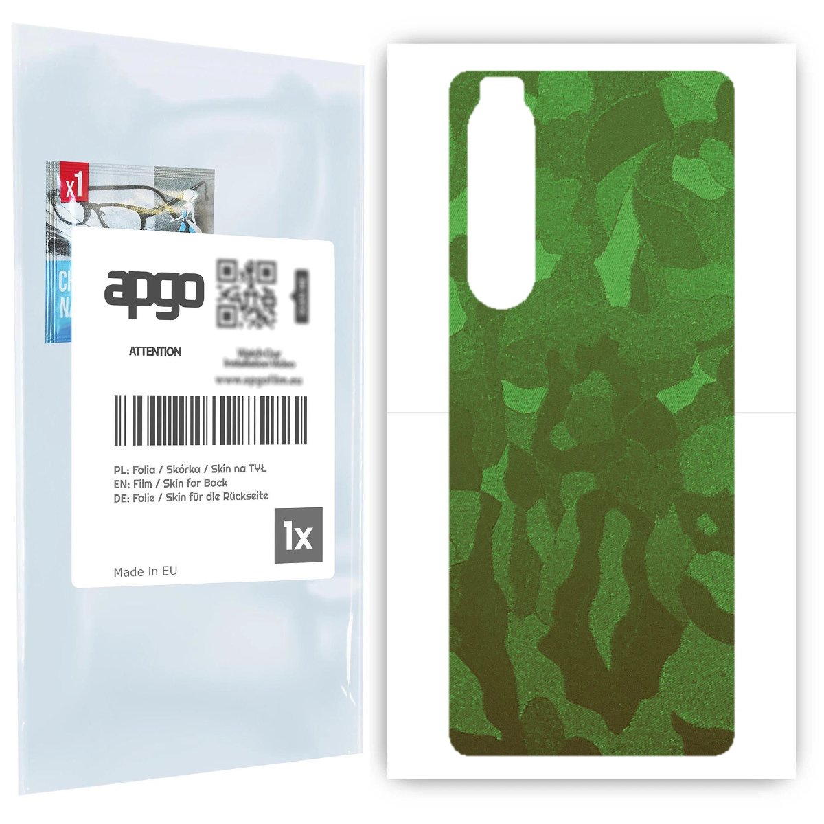 Folia naklejka skórka strukturalna na TYŁ do Sony Xperia 1 III -  Moro | Camo Zielony - apgo SKINS