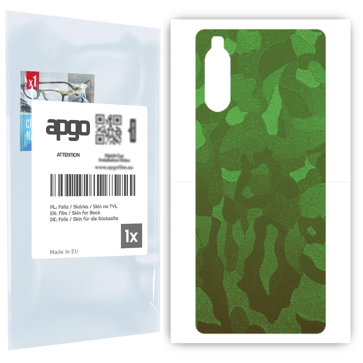 Folia naklejka skórka strukturalna na TYŁ do Sony Xperia 10 III -  Moro | Camo Zielony - apgo SKINS