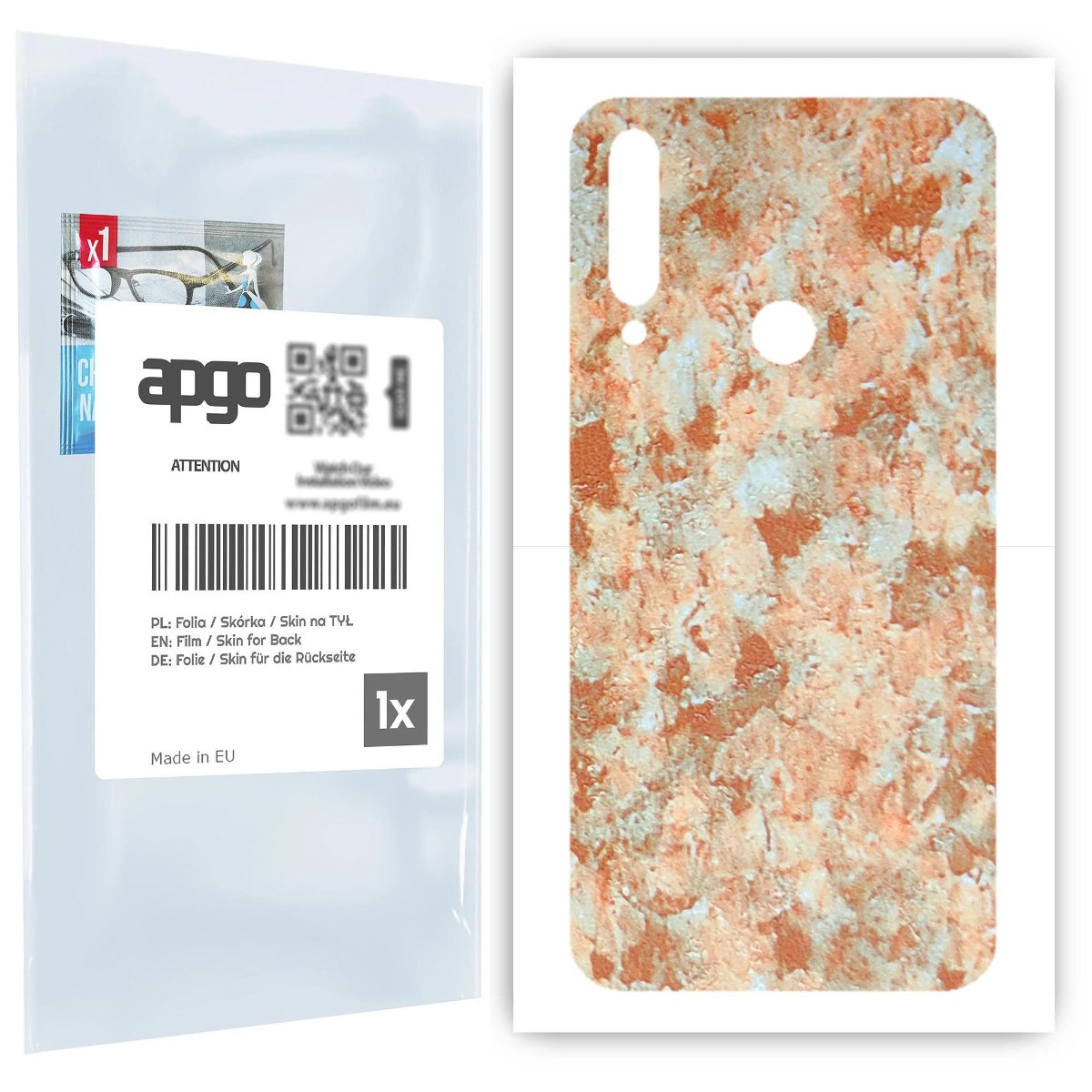 Folia naklejka skórka strukturalna na TYŁ do Honor 9X -  Kamień Piaskowiec - apgo SKINS