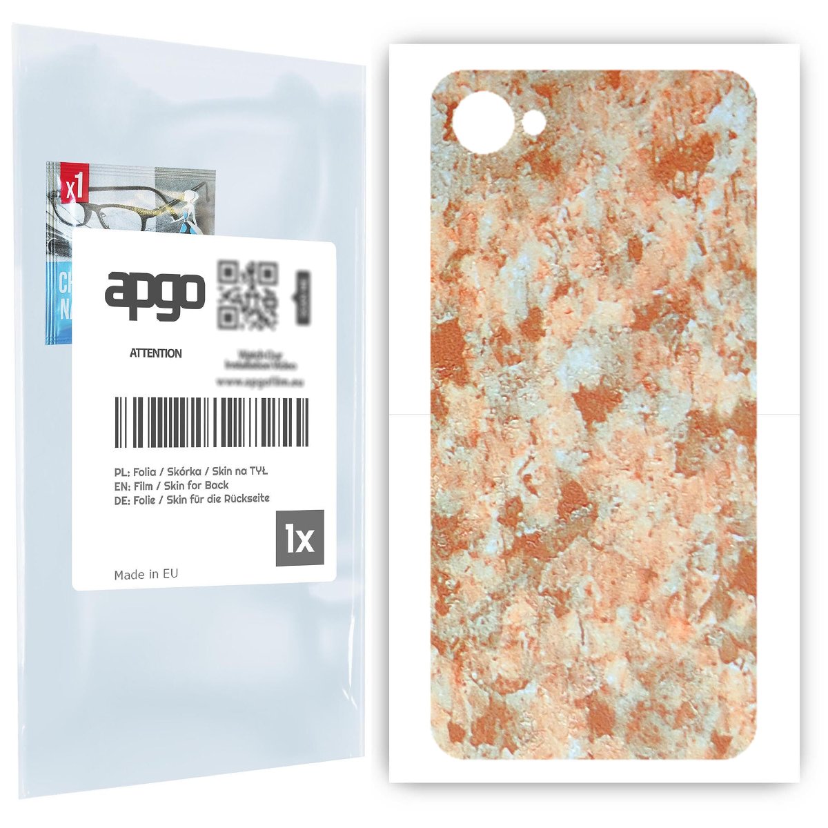 Folia naklejka skórka strukturalna na TYŁ do HTC Desire 12 -  Kamień Piaskowiec - apgo SKINS