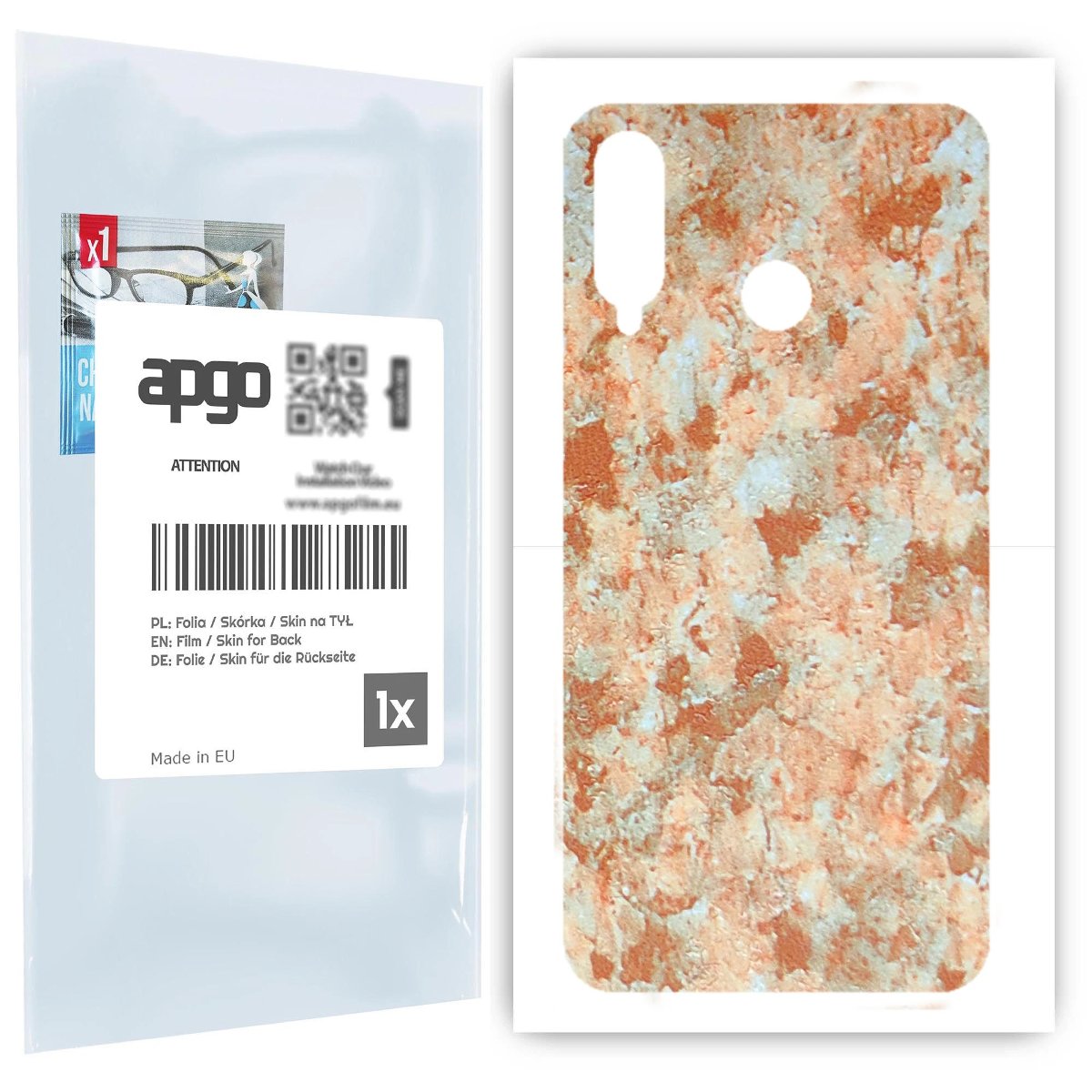Folia naklejka skórka strukturalna na TYŁ do Huawei P30 lite New Edition -  Kamień Piaskowiec - apgo SKINS