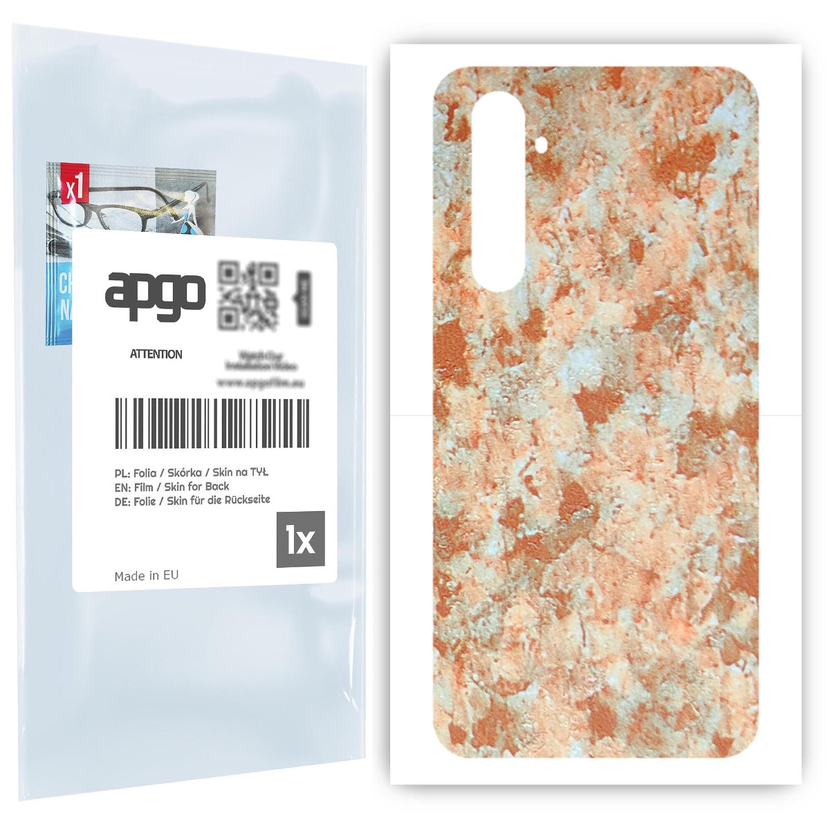 Folia naklejka skórka strukturalna na TYŁ do Realme X50 Pro 5G -  Kamień Piaskowiec - apgo SKINS