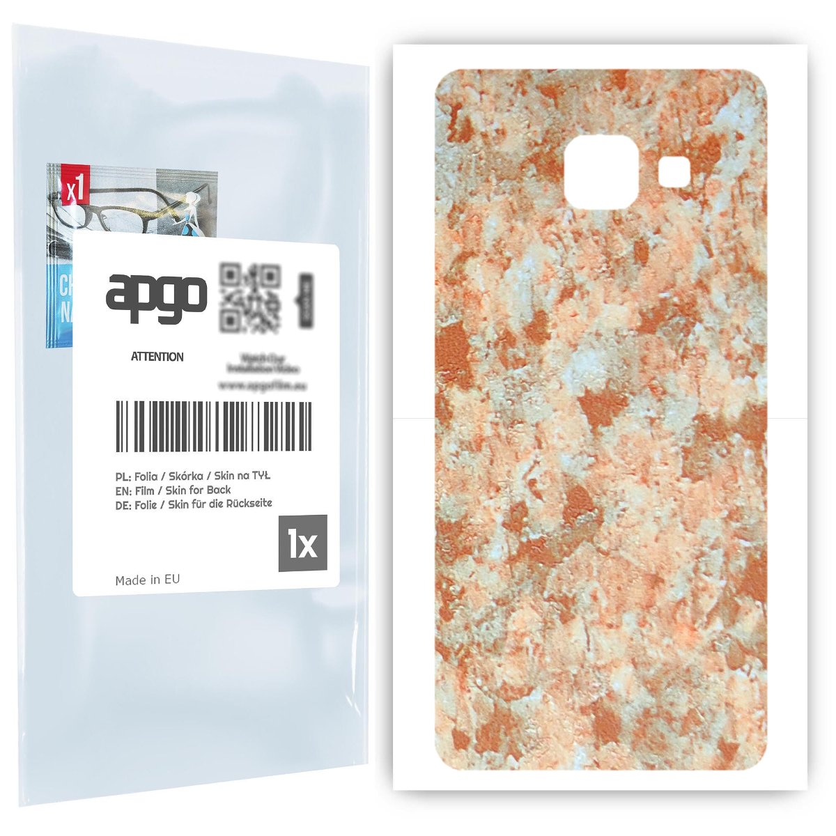 Folia naklejka skórka strukturalna na TYŁ do Samsung Galaxy A3 2016 A310F -  Kamień Piaskowiec - apgo SKINS