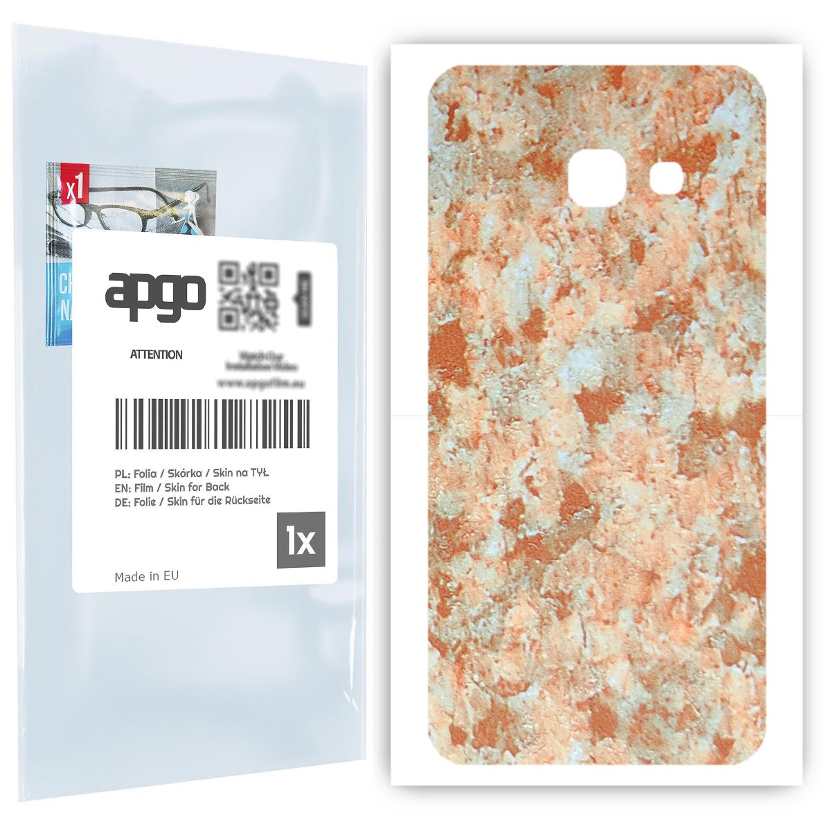 Folia naklejka skórka strukturalna na TYŁ do Samsung Galaxy A3 (2017) -  Kamień Piaskowiec - apgo SKINS