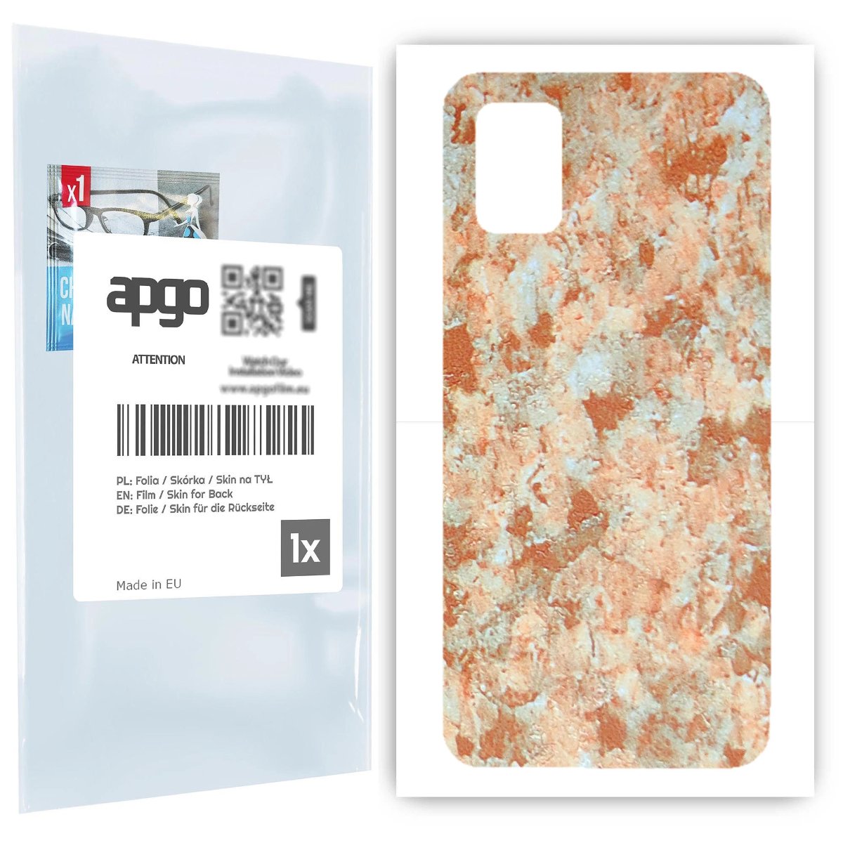 Folia naklejka skórka strukturalna na TYŁ do Samsung Galaxy A51 -  Kamień Piaskowiec - apgo SKINS