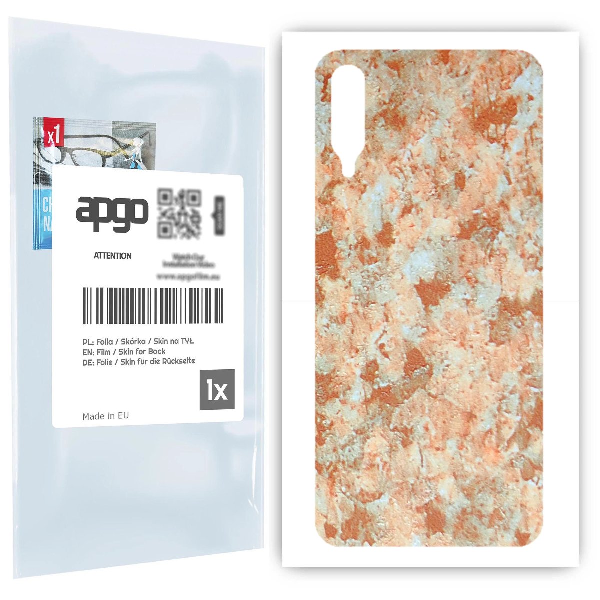 Folia naklejka skórka strukturalna na TYŁ do Samsung Galaxy A30s -  Kamień Piaskowiec - apgo SKINS