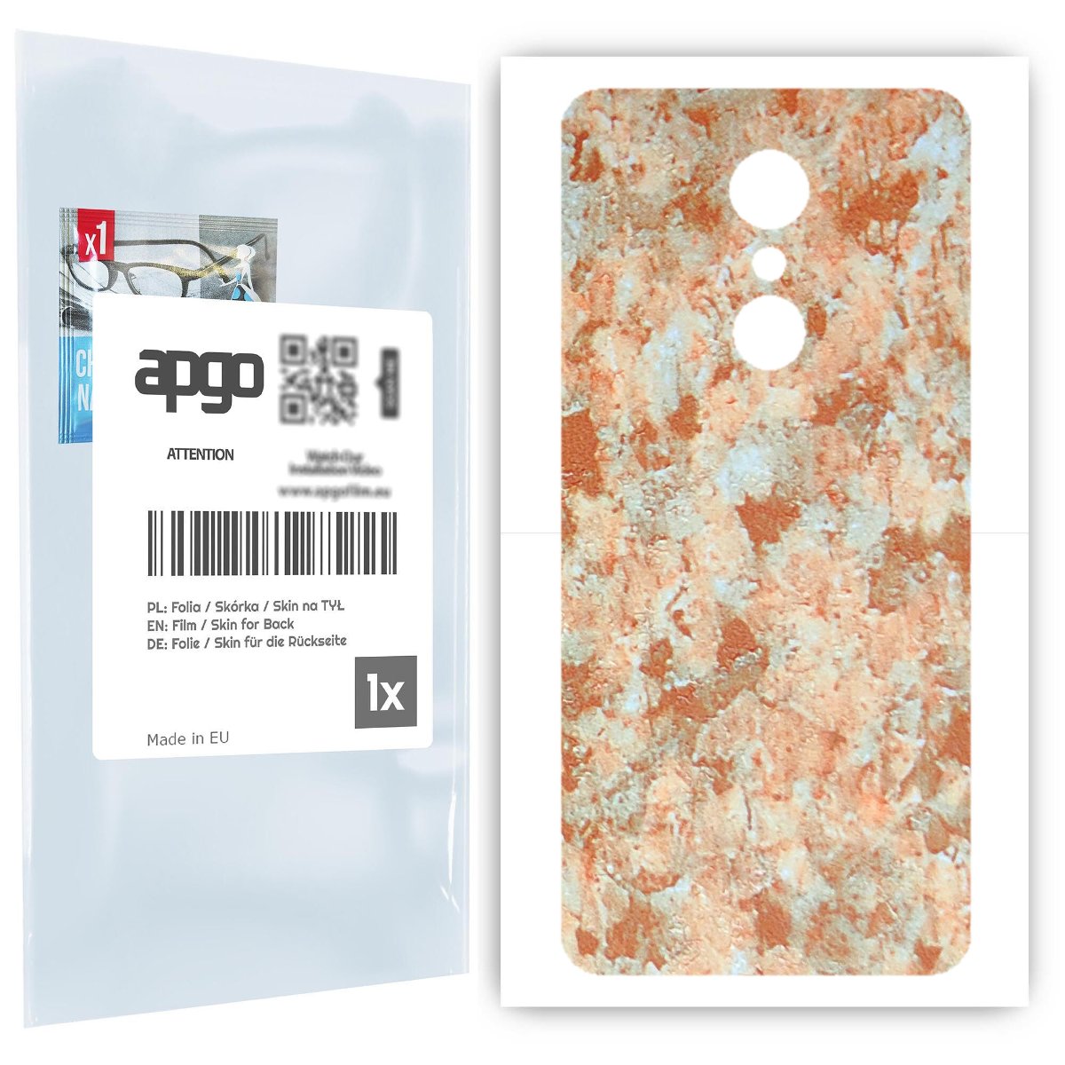 Folia naklejka skórka strukturalna na TYŁ do LG G7 Fit -  Kamień Piaskowiec - apgo SKINS