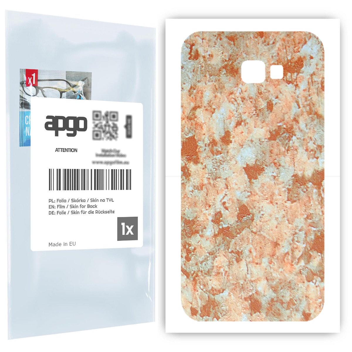 Folia naklejka skórka strukturalna na TYŁ do Samsung Galaxy A7 (2017) -  Kamień Piaskowiec - apgo SKINS