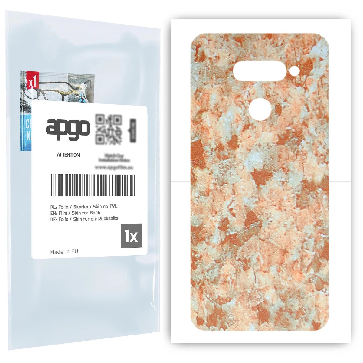 Folia naklejka skórka strukturalna na TYŁ do LG K50S -  Kamień Piaskowiec - apgo SKINS