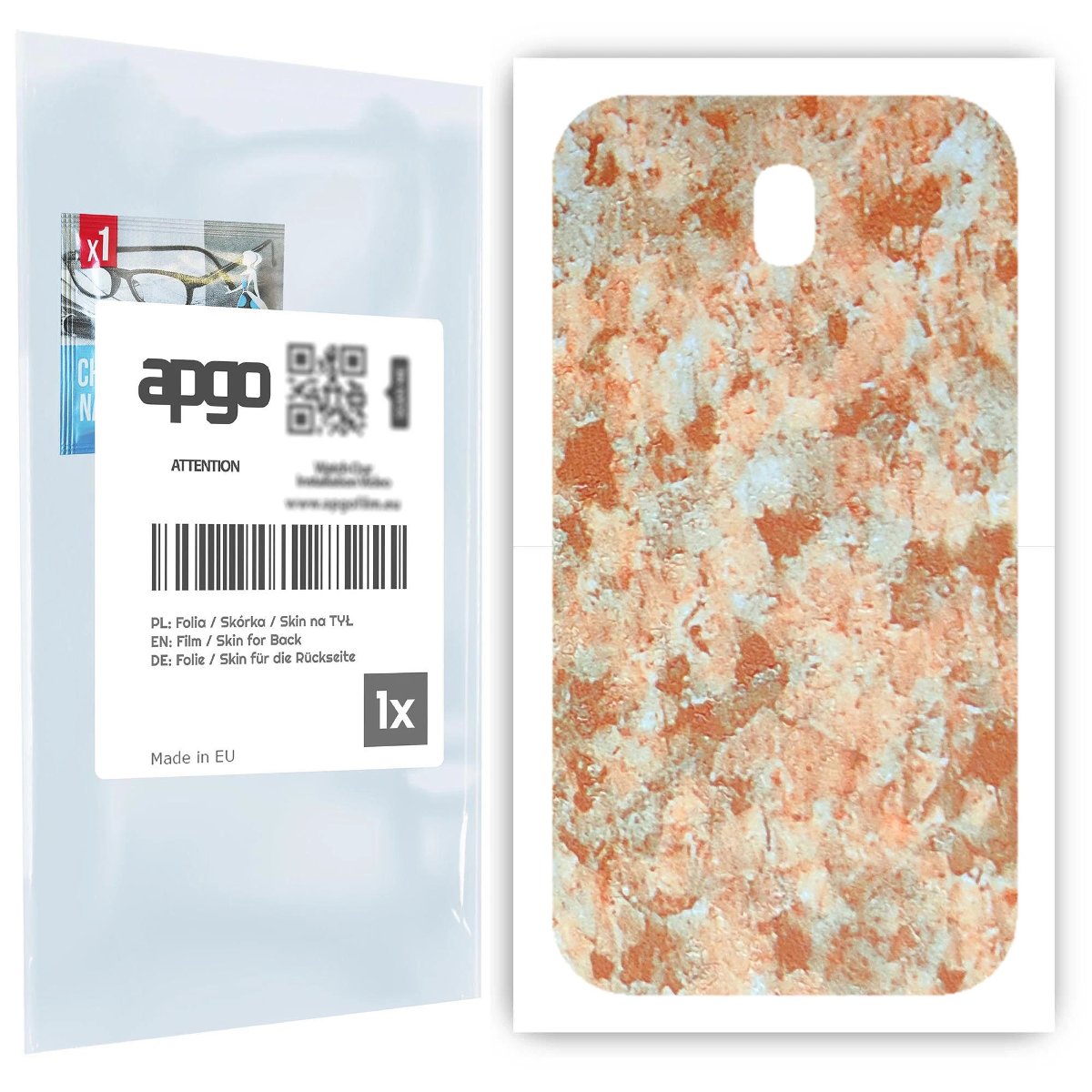 Folia naklejka skórka strukturalna na TYŁ do Samsung Galaxy J7 (2017) -  Kamień Piaskowiec - apgo SKINS