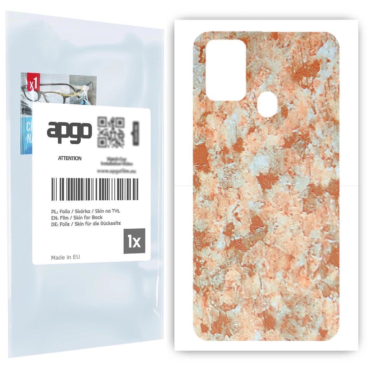 Folia naklejka skórka strukturalna na TYŁ do Samsung Galaxy M31 -  Kamień Piaskowiec - apgo SKINS